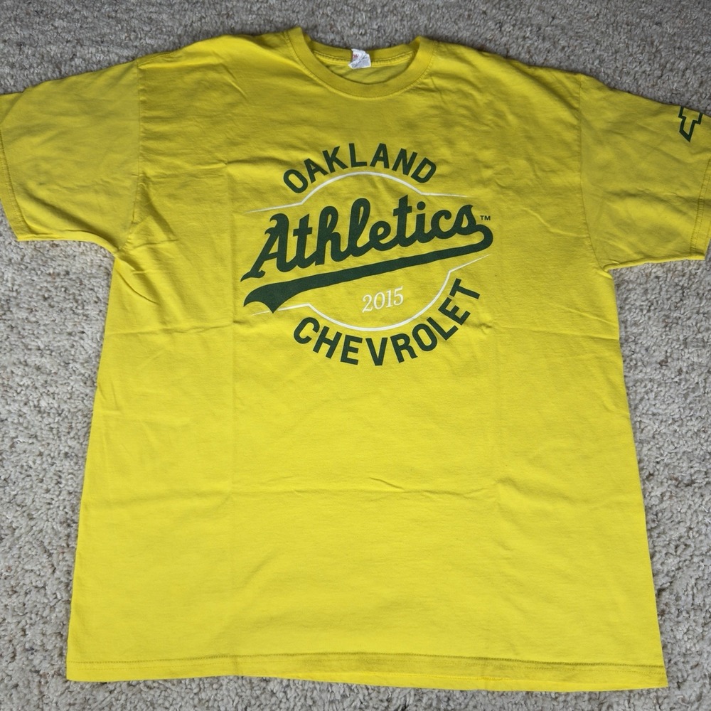 Rare 2015‎ Oakland Athletics Chevrolet / Chevy Official MLB Promo Shirt Sz XL